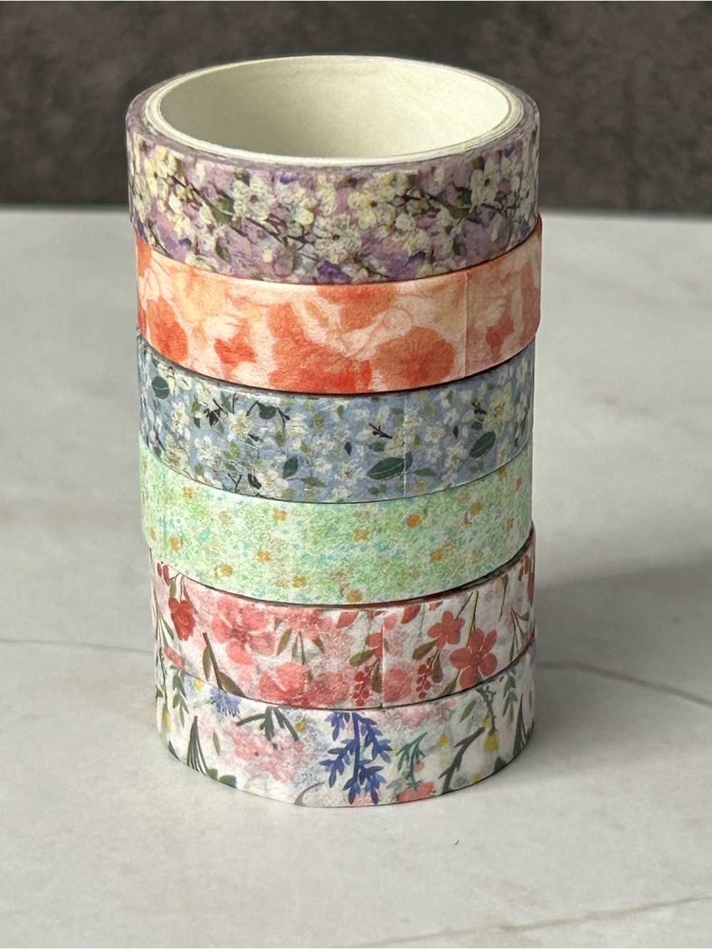 Floral Decorative Washi Tape Set - Multicolor